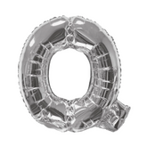 34" Letter Q Silver Mylar Balloon